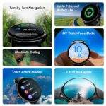 Boat Lunar Discovery w/ 1.39" (3.5 cm) HD Display, Turn-by-Turn Navigation, DIY Watch Face Studio, Bluetooth Calling, Emergency SOS, QR Tray, Smart Watch for Men & Women(Active Black) - Image 3