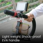 HIFFIN 3 in 1 Universal Stabilizer C-Shape Bracket Video Handheld Grip + Ball Head Hot Shoe Adapter + Mobile Phone Clip Holder for 4in1 DSLR Camera +Camcorder +Smartphone Video Rig Mount Fit - Image 5