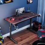 EUREKA ERGONOMIC Gaming Desk 47" Home Office Computer Desk, New Polygon Legs Design, Captain Series (47 Inch, Black, Metal) - Image 3