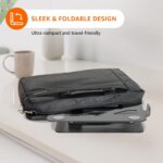 amazon basics 360° Rotating Metal Laptop Stand (Black)| Adjustable Height & Angle | Foldable, Sturdy Carbon Steel | Enhanced Airflow | Supports up to 10kg | Compatible with Laptops & MacBook - Image 5