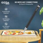 Gizga essentials 2 in 1 Universal Stylus Pen for All Touchscreen Devices| Fine Point Disc Tip & Soft Rubber Tip Touch Pen for iPad/Pro/Air/mini, iPhone, iOS/Android, Tablets, Smartphones, (Black) - Image 5