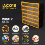 Alkon Polypropylene Component Organiser With 18 Drawers(Aco18)Small Parts Storage|Jewellery|Pharmacy|Craft|Medicine|Nuts |Screws|Bolts |Stationery| Clinic |Hospita|Multiple Drawers-18 Drawers - Image 4