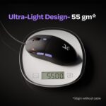 Kreo Harpy 55g Ultra-Light Wired Gaming Mouse with Customizable RGB (13 Modes), 12,800 DPI, 1000Hz Polling Rate, Symmetrical Ergonomic Design and Braided Cable - Image 4
