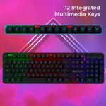 ZEBRONICS Transformer K1 Premium Gaming Keyboard with 104 Keys, 1.7m Cable, Laser Keycaps, Multi Color LED Modes, Integrated Multimedia Keys, All Keys Enable/Disable Function - Image 3