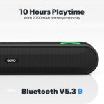 GOVO GoSurround 220 16W Bluetooth Sound bar, 2000 mAh Battery, 2.0 Channel with 52mm Drivers, Multicolor LED Lights with TWS, AUX, Bluetooth and USB (Platinum Black) - Image 3
