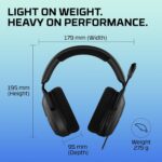 HyperX Cloud Stinger 2 Core Essential PC Gaming Wired Headset, Lightweight Over Ear Headset with mic, Swivel-to-Mute Function, 40mm Drivers (683L9AA), Black - Image 4