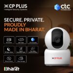CP PLUS 3MP Smart Wi-Fi CCTV Camera | 360° Pan & Tilt | CTC Cyber Secure Tech | View & Talk | Smart Detection Suite | Night Vision | Cloud Storage | Supports OK Google | CP-E35Q - Image 3