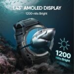 CrossBeats Armour Pro AI Premium Smart Watch for Man, Latest 1.43” AMOLED Always on Display,5 ATM Waterproof,Compass,30-Day Battery, GPS,BT Calling Smartwatch,150+ Sports Modes,BP,HR,SPO2,Android,iOS - Image 4