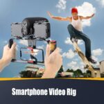 Zeadio Smartphone Camera Stabilizer, Portable Handle Grip Video Action Handheld Stabilizer, Fits for All Camcorder, Camera, Action Camera, DSLR and All iPhone and Android Smartphones, Black - Image 4