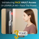 LAVNA 8 Way Premium Smart Door Lock with Camera N Face, Fingerprint, Mobile App, WiFi + Bluetooth, RFID Card, OTP, PIN and Manual Key | 5-Bolt Security | for Wooden Doors 3 Yr Warranty (LA44 Face) - Image 3