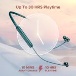 boAt Rockerz 245 v2 Pro, 30h Battery, ENx Tech, Fast Charge, Dual Pairing, Magnetic Buds, USB Type-C Interface & IPX5, Bluetooth in Ear Neckband, Wireless with Mic Earphones (Teal Green) - Image 4