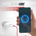 OneePlus 100W SUPERVOOC Fast Charger with Type-C Cable | 100w Charger OneePlus, Oppoo, Reallme, Honor, Redmi, Xiaomi, Poco, iQOO & All Type-C Phones | Supports Dash, Warp, Vooc, SuperVooc Charge - Image 3