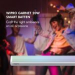 Wipro Next Smart Wi-Fi 20W CCT+RGB LED Batten, LED Smart Tube Light with Music Sync Function, Compatible with Amazon Alexa and Google Assistant (16M Colours + Dimmable) Pack of 1-Polycarbonate - Image 3