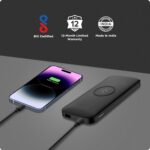 Spigen 2 in1 10000 mAh Wireless Charging Power Bank with USB-A | USB-C 20W Fast Charging, Included Type-C to C Cable, Lithium Polymer - Black - Image 3