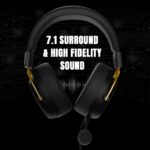 Cosmic Byte CryoCore 7.1 Surround Wired Gaming Headset with Noise-Cancelling Mic, Honeycomb Metal Design, Braided Cable, PC Software & PS4/PS5 3D Audio Support (Black) - Image 3