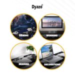 Dyazo Large World Map Anti-Slip Extended Desk Mat| Mouse Pad | Water Resistant Mat for Laptop| Computer Size 800 x 300 x 3 mm (Black No Logo) - Image 4