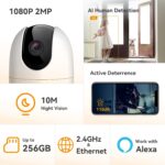 Imou 360° 1080P Full HD CCTV Security Camera, Human Detection, Motion Tracking, 2-Way Audio, Night Vision, Dome Camera with WiFi & Ethernet Connection, Alexa Enabled, Up to 256GB SD Card Support - Image 3