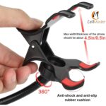 Metal 360 Degree Flexible Portable Foldable -Lazy Stand Bracket Cell Phone Holder/Gooseneck Long Arm Clip Mobile Stand for Table Mobile Stand for Bed Office - Image 3