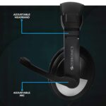 ZEBRONICS Zeb-200HM Wired On Ear Headphone with Mic, Dual 3.5mm Connectors, Adjustable Headband for PC Computers/Laptop (Black) - Image 3