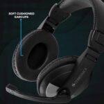 ZEBRONICS Zeb-200HM Wired On Ear Headphone with Mic, Dual 3.5mm Connectors, Adjustable Headband for PC Computers/Laptop (Black) - Image 4