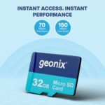 Geonix microSD 32GB | 150MB/s Read, 70MB/s Write, Memory Card | Memory Card for Smartphone | 5 Years Warranty - Image 3