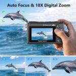 8K Digital Camera, 88MP Vlogging Camera for YouTube/Photography with 3" 180° Flip Screen, Fill Light, WiFi, Filters, Beauty Features Includes 32GB SD Card & 2 Batteries (Gunmetal) - Image 4