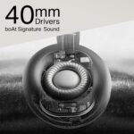 Boat Rockerz Trendz, 40mm Drivers, 50hrs Battery, 60ms Low Latency, ENx Tech, BT v5.4, Foldable Cups, Voice Assistant, Bluetooth Headphones, Wireless Headphone with Mic (Black Sabre) - Image 3