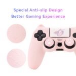 GeekShare Cat Paw PS4 Controller Skin Anti-Slip Silicone Skin Protective Cover Case for PS4 Wireless Controller (Pink) - Image 4