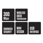 Zebronics USB300WF1 WiFi Dongle Mini Adapter,Supports 300Mbps Wireless Data Transmission Rate with Access Point Mode for Hotspot (Black) - Image 3