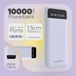 One Life Ultra Slim 10000 mAh 12W Fast Charging Power Bank | 2 USB Output |Type B & Type C Input | External Battery Pack with LED Indicator for iPhone Android Mobiles & Tablets - Image 4