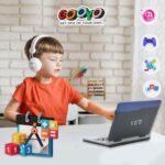 Gooyo GY1041 Plug & Play Notebook Computer Toy with 30 Fun Activities | Educational Toy Laptop for Kids | Grey Color, Dual Power Supply Source: Micro USB Cable (Included) & 3xAA Battery (Not Included) - Image 3