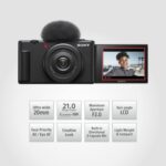 Sony Digital Camera ZV-1F for Content Creators with Ultra-Wide 20mm Prime Lens | Soft Skin Feature | Bokeh | Creative Look | Active Mode Stabilisation -Black - Image 3