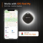 Amazon Basics Aero Tag for iOS | Apple Find My Network Tracker | Bluetooth 5.3 | No SIM Needed | Anti-Lost & Loud 80dB Alert | Item Finder- Keys, Wallets, Bags |Lightweight & 1-Year Battery(Black) - Image 3