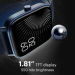 Noise Newly Launched Quad Call 1.81" Display, Bluetooth Calling Smart Watch, AI Voice Assistance, 160+Hrs Battery Life, Metallic Build, in-Built Games, 100 Sports Modes, 100+ Watch Faces (Jet Black) - Image 3
