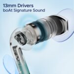 boAt Airdopes Joy, 35Hrs Battery, Fast Charge, IWP Tech, Low Latency, 2Mic ENx, Type-C Port, v5.3 Bluetooth Earbuds, TWS Ear Buds Wireless Earphones with mic(Dark Cyan) - Image 4