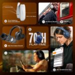 JBL Tune 770NC Wireless Over Ear ANC Headphones with Mic, Upto 70 Hrs Battery, Speed Charge : 5 min Charge Gives up to 3H of Playback, Customized EQ, Google Fast Pair, Dual Pairing, BT 5.3 (Blue) - Image 3