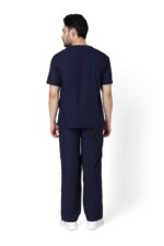 Knya Active Men's 5-Pocket Scrub Suit | Set of Top & Bottom | Half Sleeves | V Neck | Breathable Fabric | Comfortable | Durable | Uniform for Doctors, Nurses and Dentists - Image 3