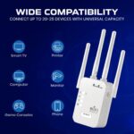 PunnkFunnk WiFi Range Extender | 300Mbps | 2.4GHz Wireless Repeater with 4 Antennas, Dual LAN Ports | Router & Access Point Mode | Plug & Play Setup for Home & Office - Image 4