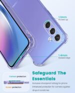 Lustree Samsung Galaxy A55 5G Back Cover Transparent Case | Clear TPU Shockproof Case with Four Corner Protection & Raised Camera Guard | Slim Protective Mobile Phone Cover for Samsung A55 5G - Image 3