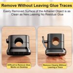 GLUN® Magnetic Cable Organizer Pack of 10, Black Colour Cord Management Clips for Desk, Table & Office Use, Tangle-Free Wire Holders for Mobile & Computer Accessories - Image 4