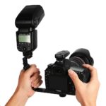 SHOPEE Branded Dual Shoe Mount L-Bracket for DSLR Camera Video Lights,Flash, Monitors or Microphones - Image 3