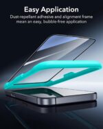 ESR 3 Pack for iPhone 17/16 Pro Tempered Glass Screen Protectors, High Clarity, 9H Hardness Scratch Resistant, Military-Grade, Shatterproof, Screen Guard with Easy Installation Tool - Image 4