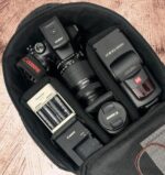 Camera Backpack with Removable Padded Dividers & Rain Cover | Camera Bag fits Tripod and 12.9" Tablet (Black) - Image 3
