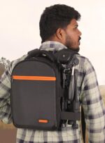 Camera Backpack with Removable Padded Dividers & Rain Cover | Camera Bag fits Tripod and 12.9" Tablet (Black) - Image 4