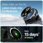 CrossBeats Everest 2.0 2025 Smart Watch for Men 1.43" True AMOLED, Always ON Display Bluetooth Calling Rugged Outdoor with Flash Light Upto 15 Days Battery Life Smartwatch 100+ Sports Mode - Image 5