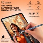 Tukzer Universal Stylus Pen for Smartphone/Tablet/iPad/Pro/Air/iPhone/iOS/Android/All Touch Screens Devices| Fine Point Disc Tip, Lightweight Aluminum Body Magnetic Cap Drawing Writing (Grey) - Image 4