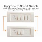 CONBRE SW4 Wi-Fi Smart Modular 4 Gang Touch Switch for Home automation, Energy Monitoring, remote control | Suitable for fan, light & 10A socket | Works with Alexa, google Assistance & Siri (White) - Image 3