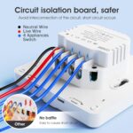 CONBRE SW4 Wi-Fi Smart Modular 4 Gang Touch Switch for Home automation, Energy Monitoring, remote control | Suitable for fan, light & 10A socket | Works with Alexa, google Assistance & Siri (White) - Image 4