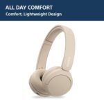 Sony WH-CH520 Wireless Bluetooth Headphones on Ear with Mic, Up to 50Hrs Battery, Quick Charge, DSEE Upscale, Multipoint Connectivity, Voice Assistant, Customized EQ-Beige - Image 4