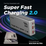 Stuffcool Major Ultra 65W PD Super Fast USB Charging 20000Mah Laptop Powerbank Supports Super Fast Charging 2.0, Charges Macbooks, Laptops, Dslrs and Gaming Console, Silver - Image 3
